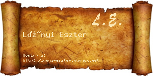 Lányi Eszter névjegykártya