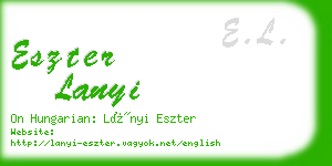 eszter lanyi business card